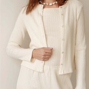 Donni Sweater Rib Cardi in Small